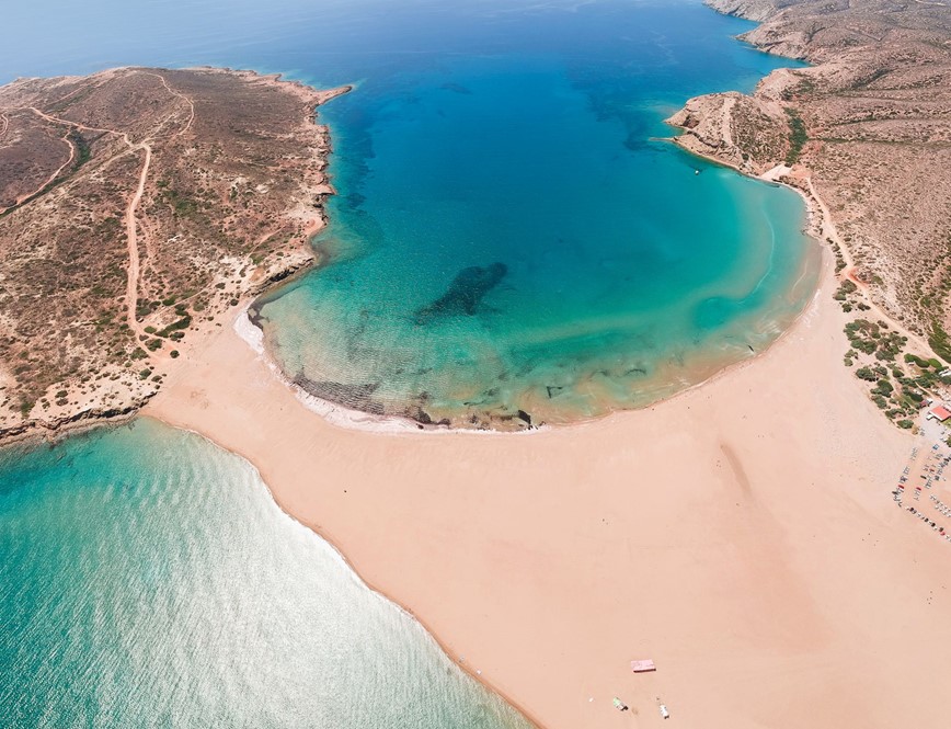 ANCORA Řecko Rhodos pláž v Prasonisi
